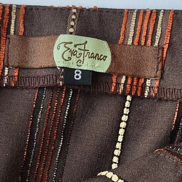 Eva Franco Anthropologie Strapless Striped Dress Embroidered Whimsigoth Size 8 - Picture 9 of 10